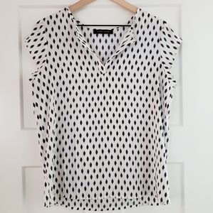 Navy & White Ivanka top